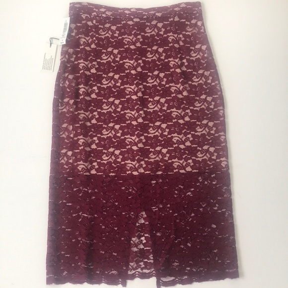 NWT ARITZIA Babaton Wilbur Lace Midi Skirt - Picture 4 of 11